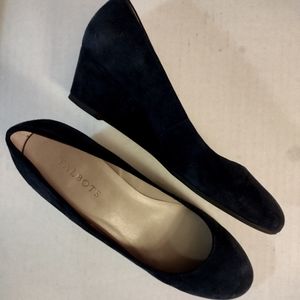Talbots blue suede wedge size 8 1/2